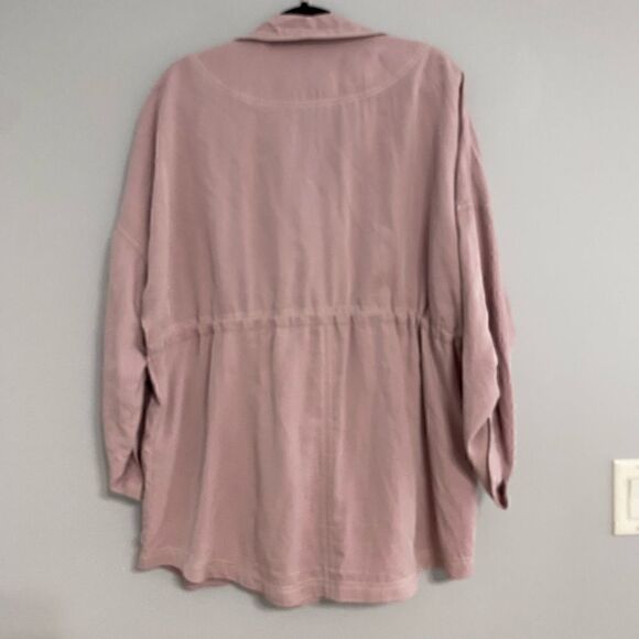 Anthropology Danuta Pink Utility Jacket Women Size M/L - Picture 8 of 11